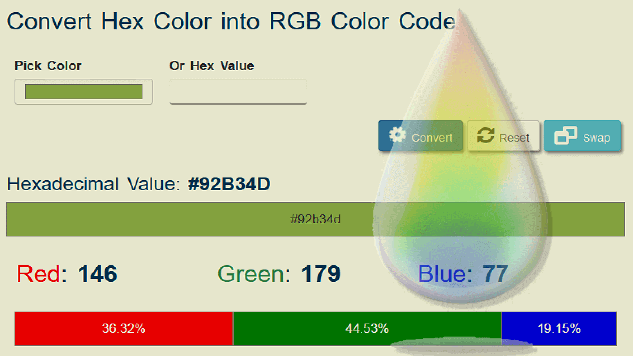 Online Hex to RGB Color Conversion